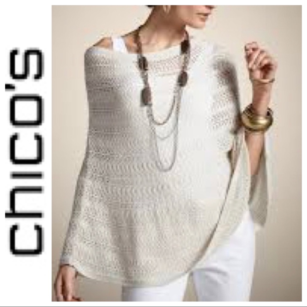 Chico’s Pointelle Poncho
